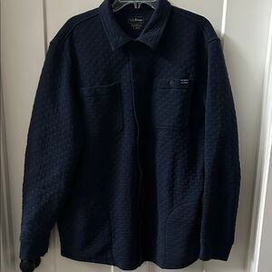 L.L. Bean Men's Dark Blue Quilted Shirt Jacket